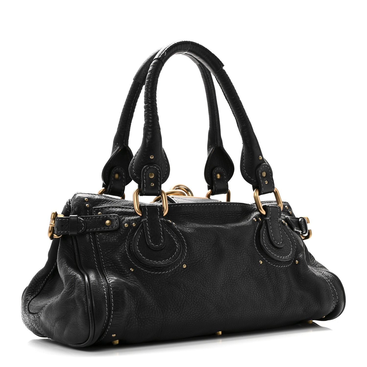 Chloe Calfskin Medium Paddington Satchel Black 3 of 9