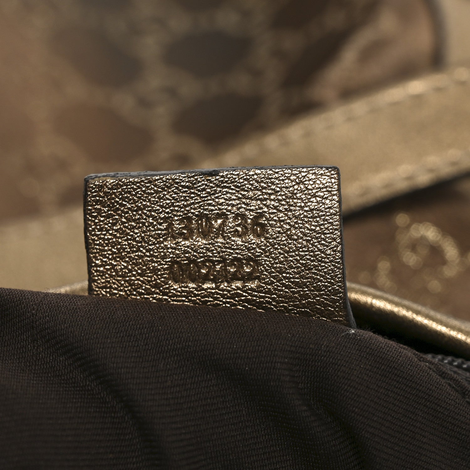Gucci Satin Monogram Medium Abbey Shoulder Bag Bronze 7 of 10