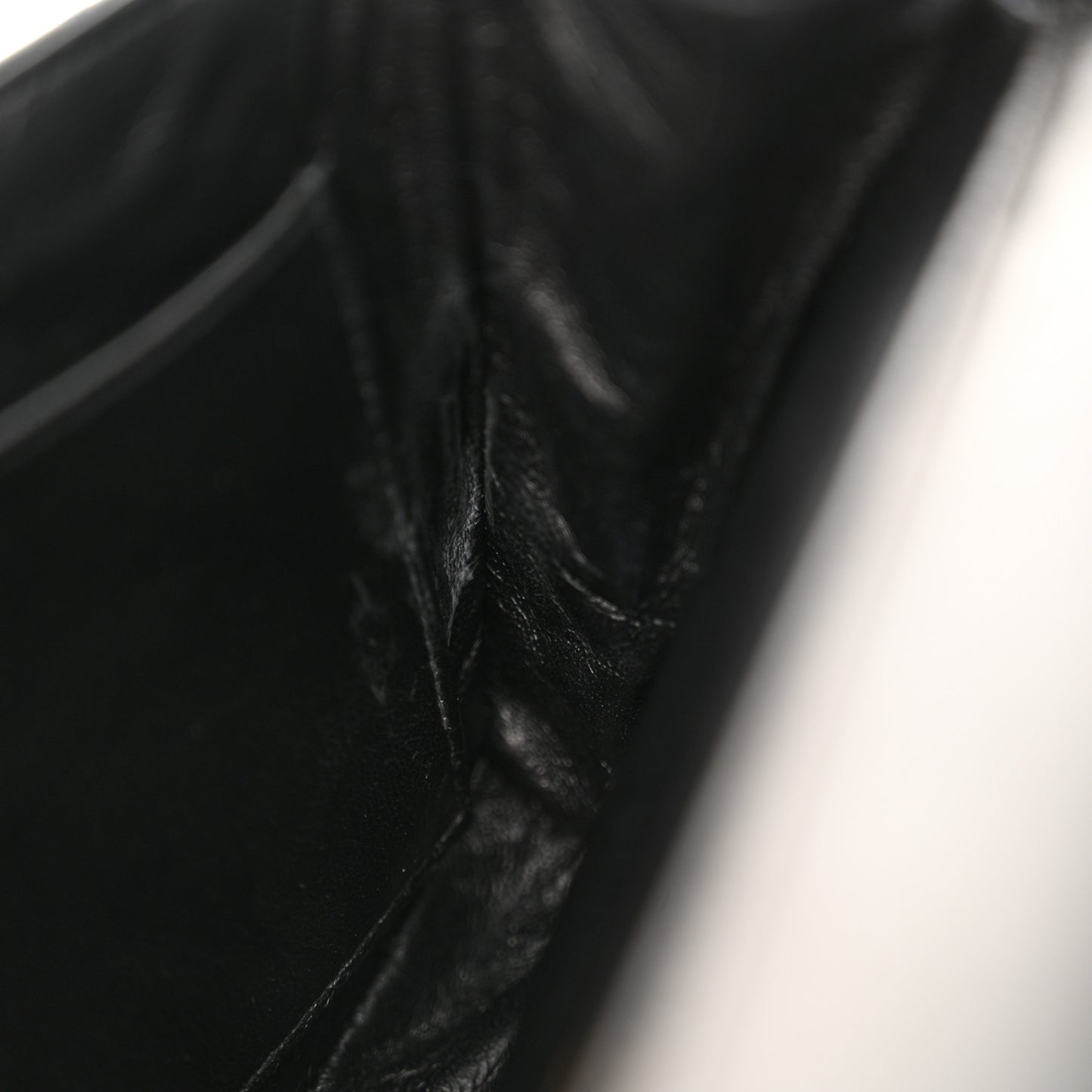 Patent Quilted Small Double Sided Flap Black