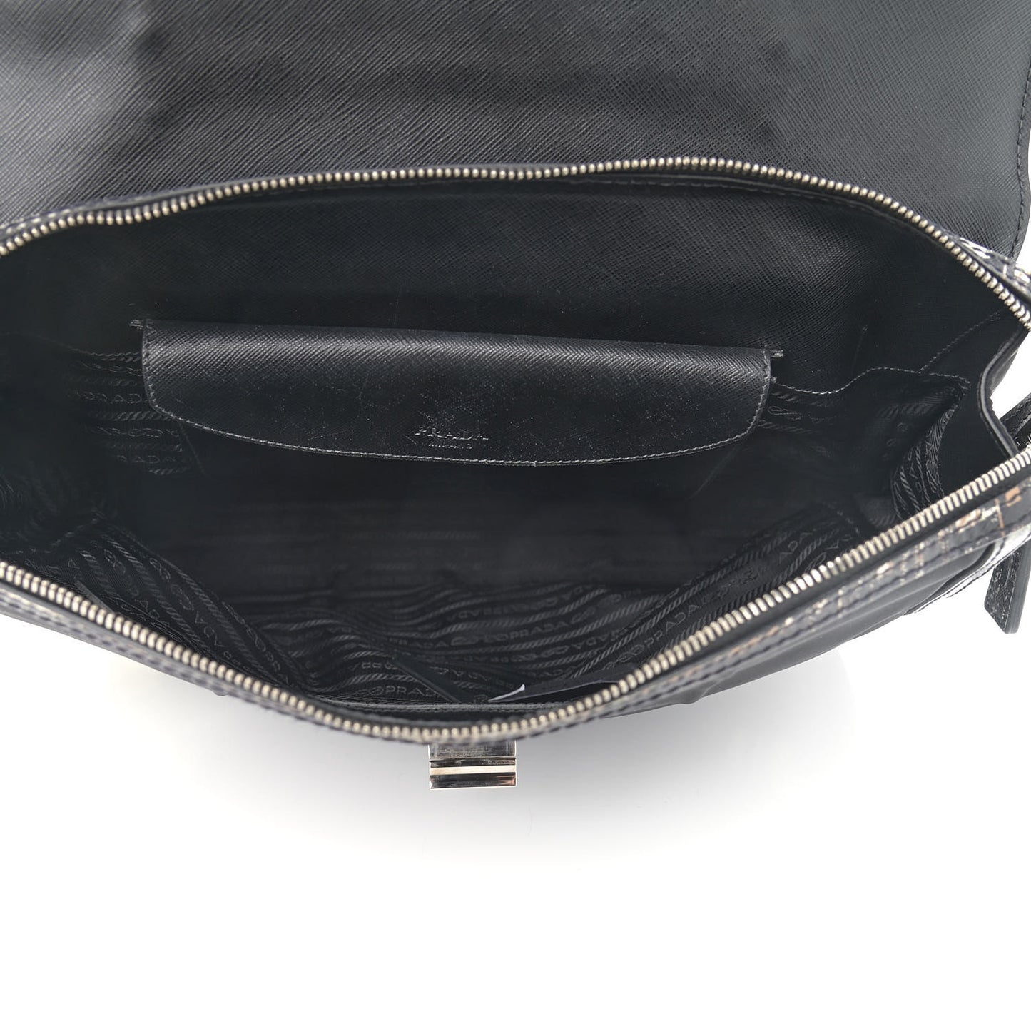 Tessuto Nylon Saffiano Tartan Print Satchel Bianco Dis Tartan