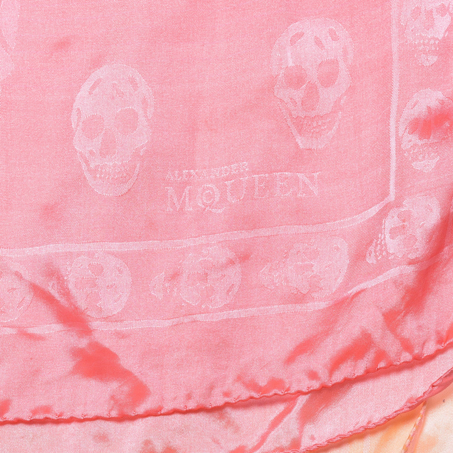 Alexander McQueen Silk Degrade Skull Scarf Pink 4 of 4