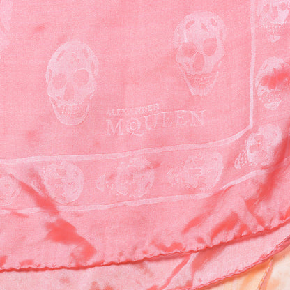 Alexander McQueen Silk Degrade Skull Scarf Pink 4 of 4