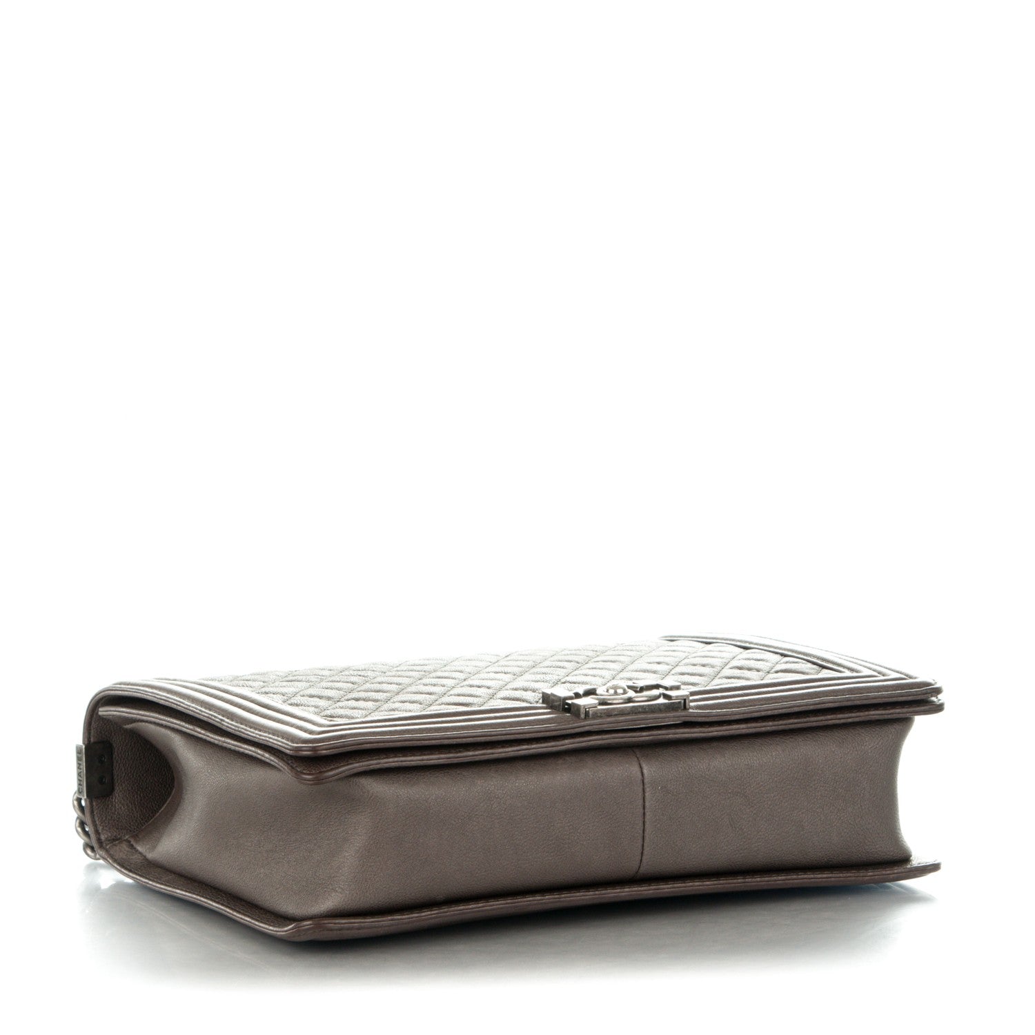 Chanel Calfskin Quilted Large Boy Flap Grey 4 of 9