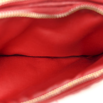 Miu Miu Nappa Matelasse Double Zip Pochette Clutch Rosso 5 of 13