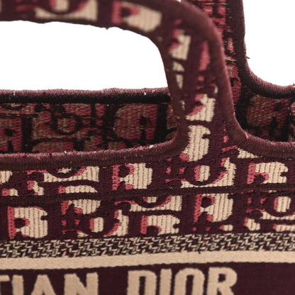 Christian Dior Oblique Mini Book Tote Burgundy Multicolor 12 of 16