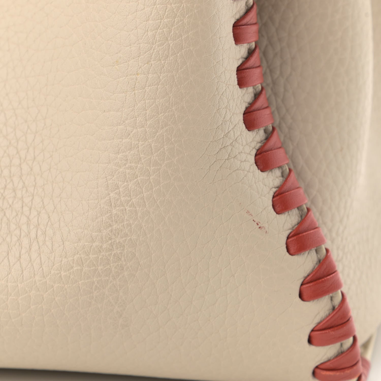 Mulberry Heavy Grain Braided Edge Iris Tote Chalk 14 of 15