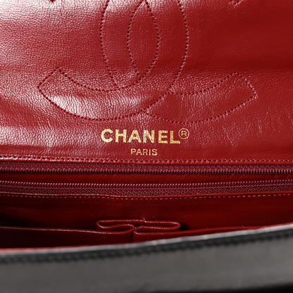 Chanel Lambskin Quilted Medium Double Flap Bag Black 6 of 10
