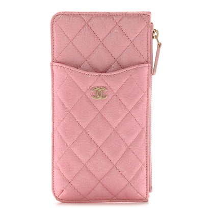Chanel Iridescent Caviar Quilted Classic iPhone Pouch Rose Pink 1 of 9