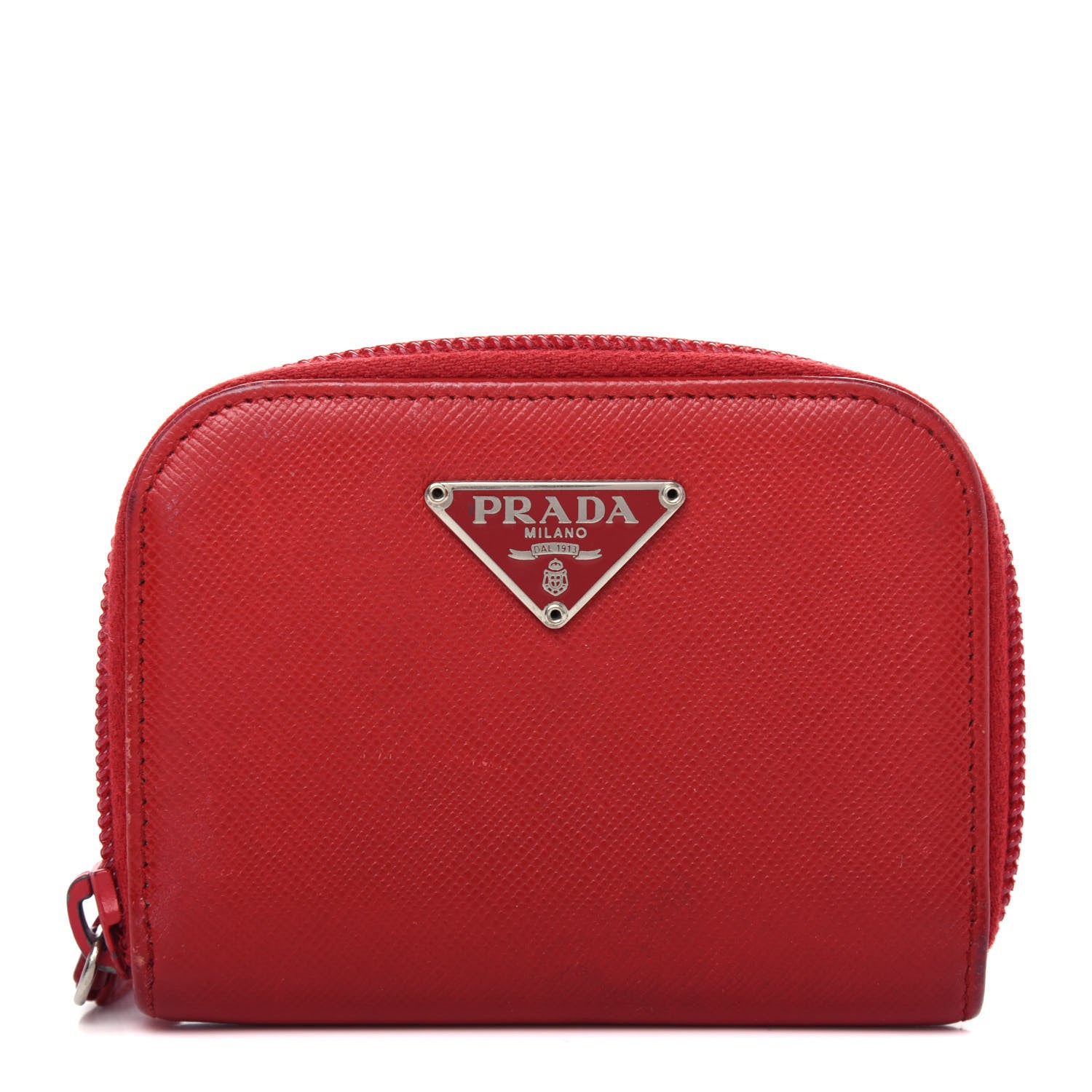 Prada Saffiano Coin Purse Fuoco 1 of 8