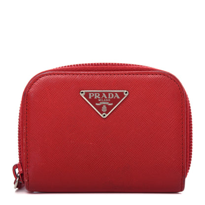 Prada Saffiano Coin Purse Fuoco 1 of 8