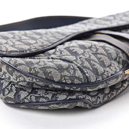 Christian Dior Monogram Saddle Bag Blue 10 of 14