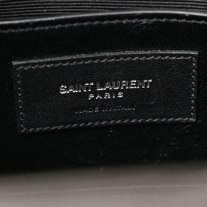 Saint Laurent Sheepskin Matelasse Chevron Monogram Large College Satchel Light Coal 7 of 12