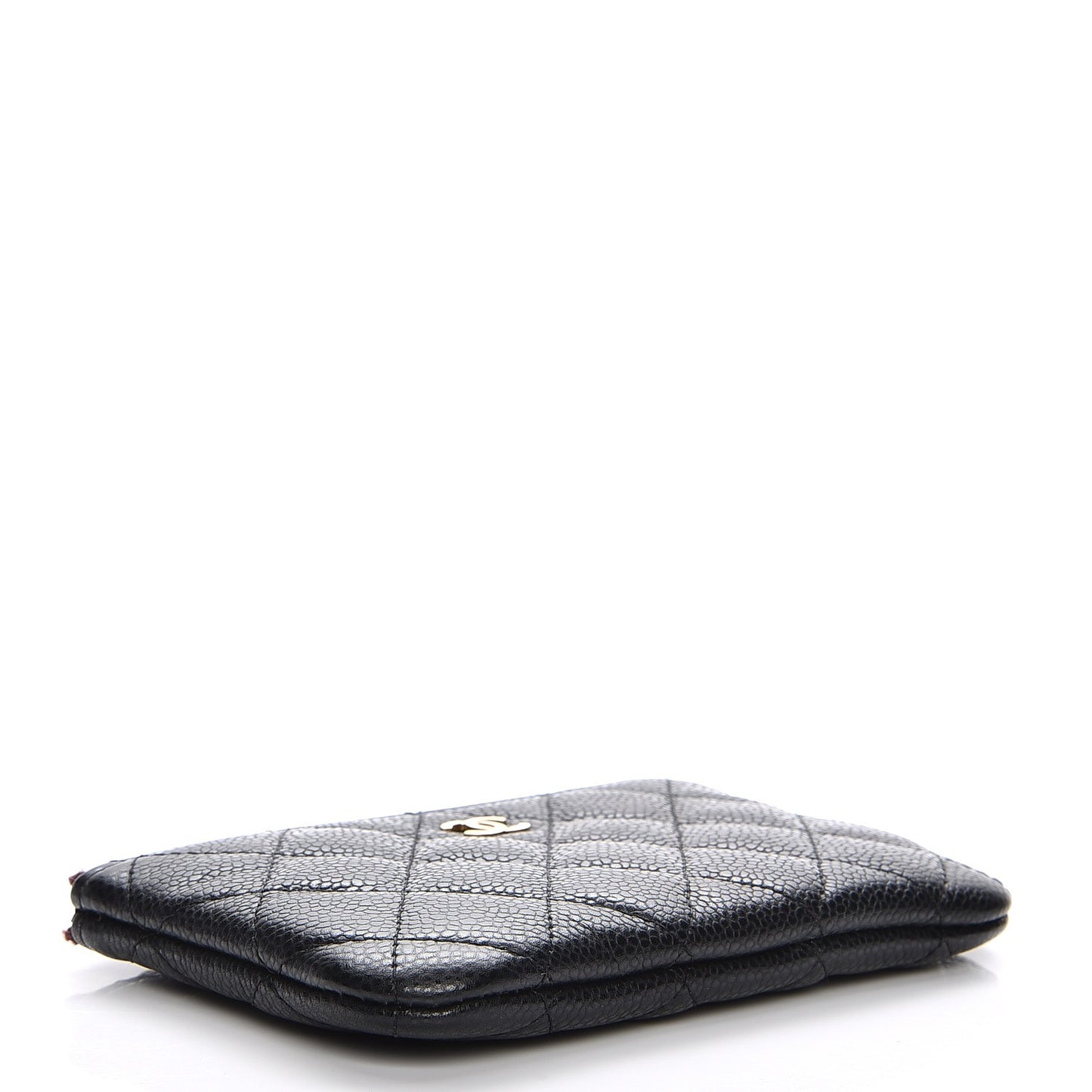 Caviar Quilted Small Cosmetic Case Black