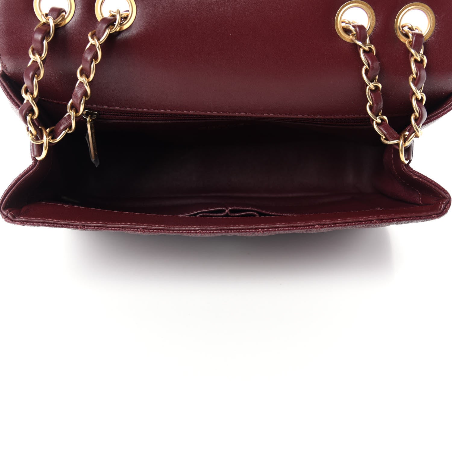 Chanel Caviar Quilted Medium CC Filigree Flap Burgundy 5 of 11