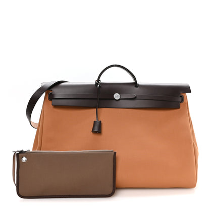 Hermes Military Toile Vache Hunter Herbag Cabine Zip 50 Dune Etoupe Ebene 2 of 10