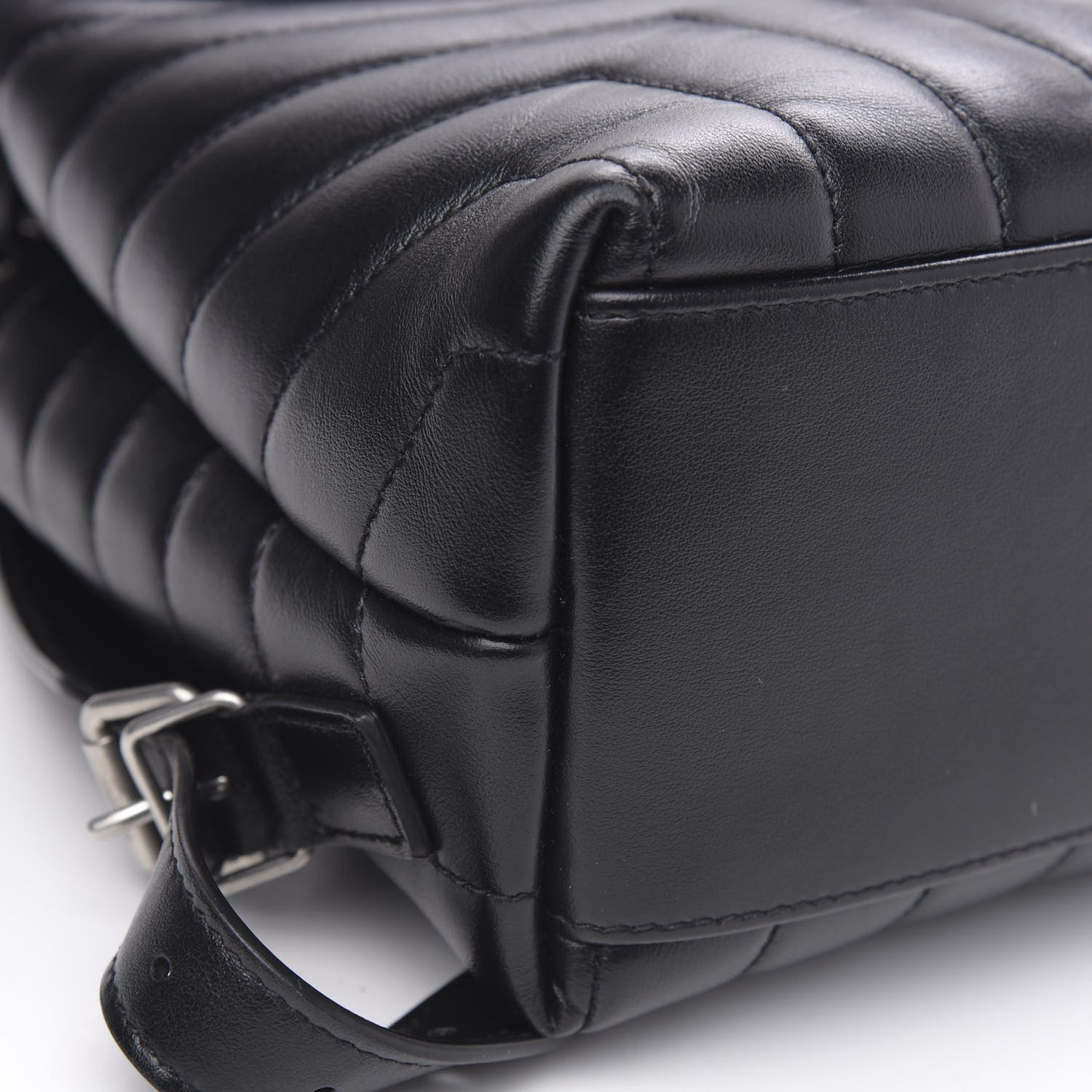 Calfskin Y Quilted Monogram Small Loulou Backpack Black