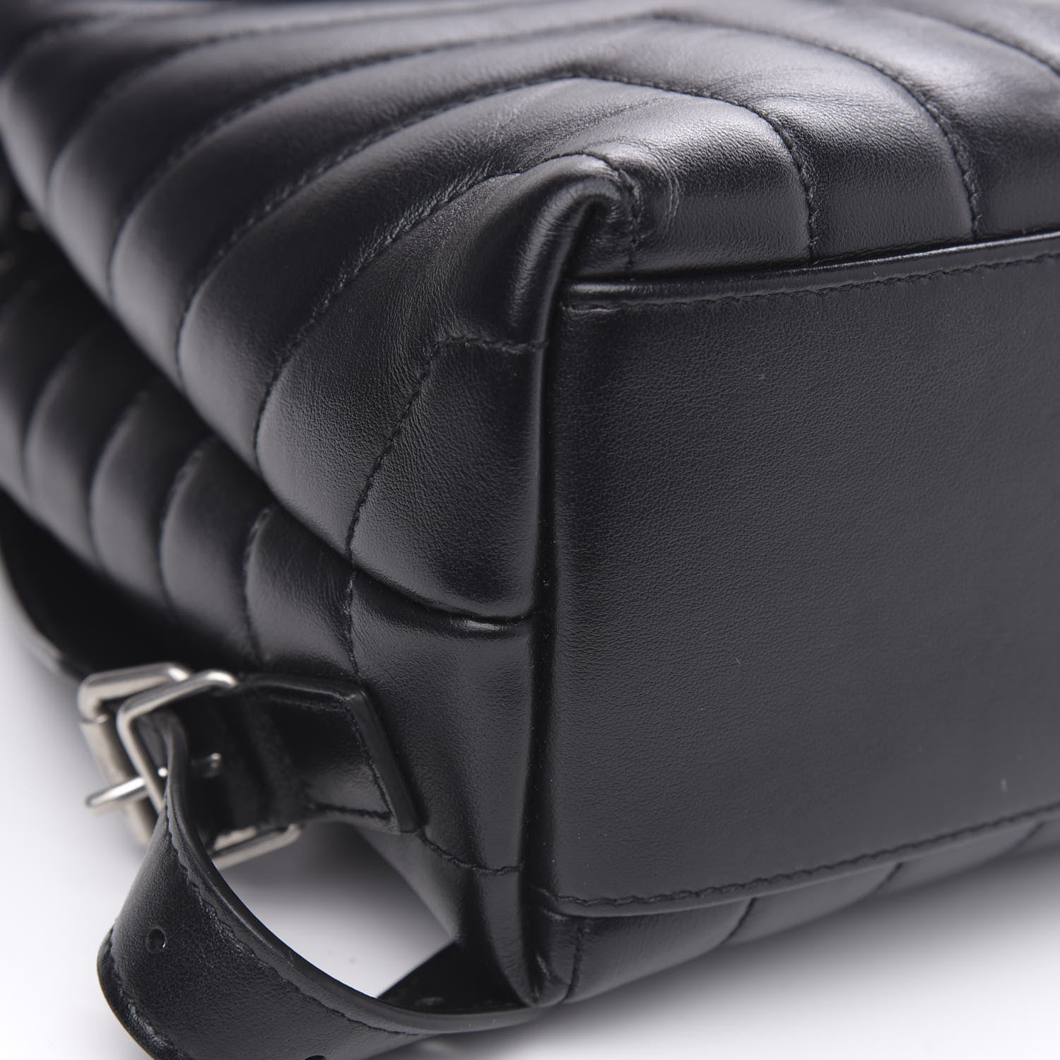 Saint Laurent Calfskin Y Quilted Monogram Small Loulou Backpack Black 7 of 9