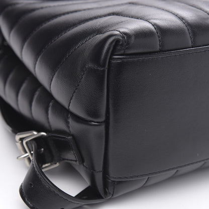 Saint Laurent Calfskin Y Quilted Monogram Small Loulou Backpack Black 7 of 9