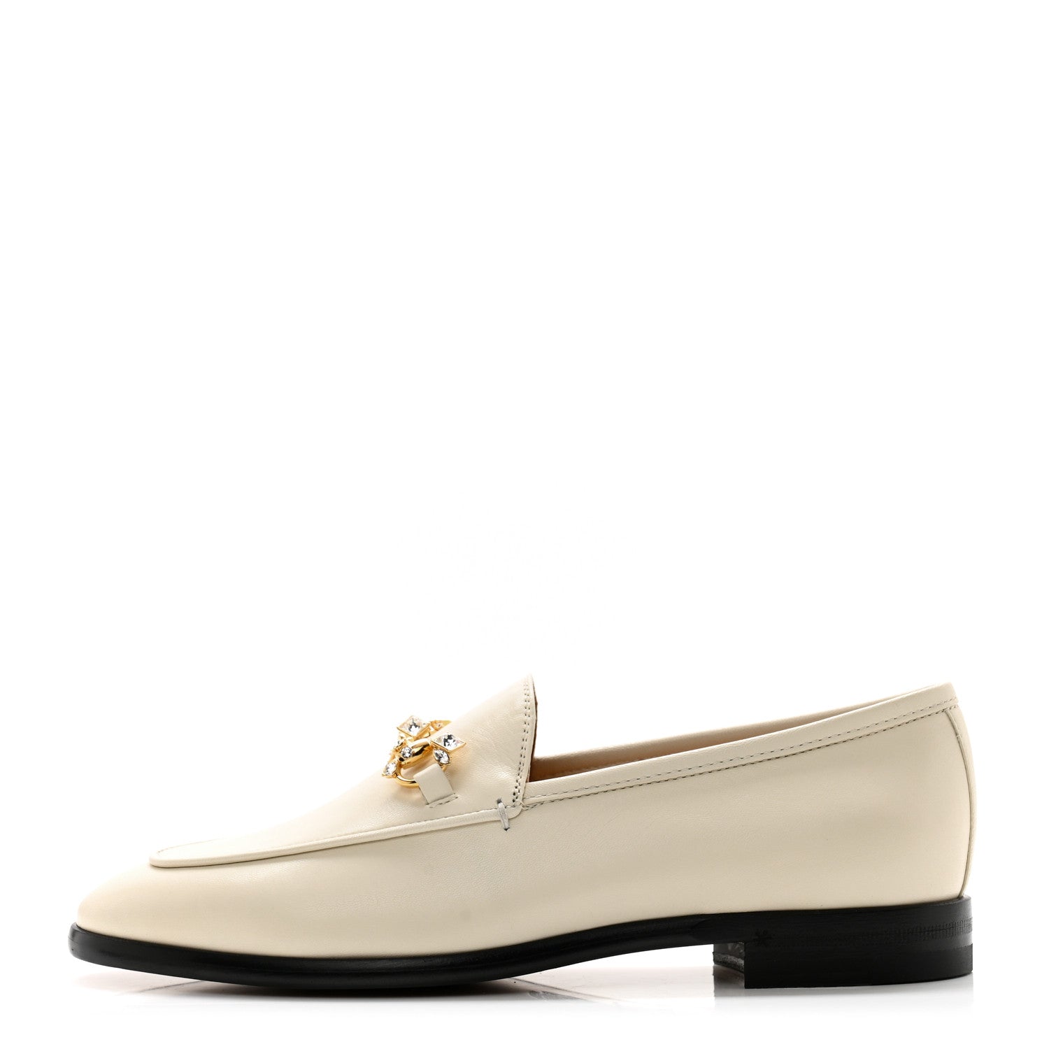 Gucci Malaga Kid Crystal Horsebit Womens Jordaan Loafers 36.5 Mystic White 1 of 9