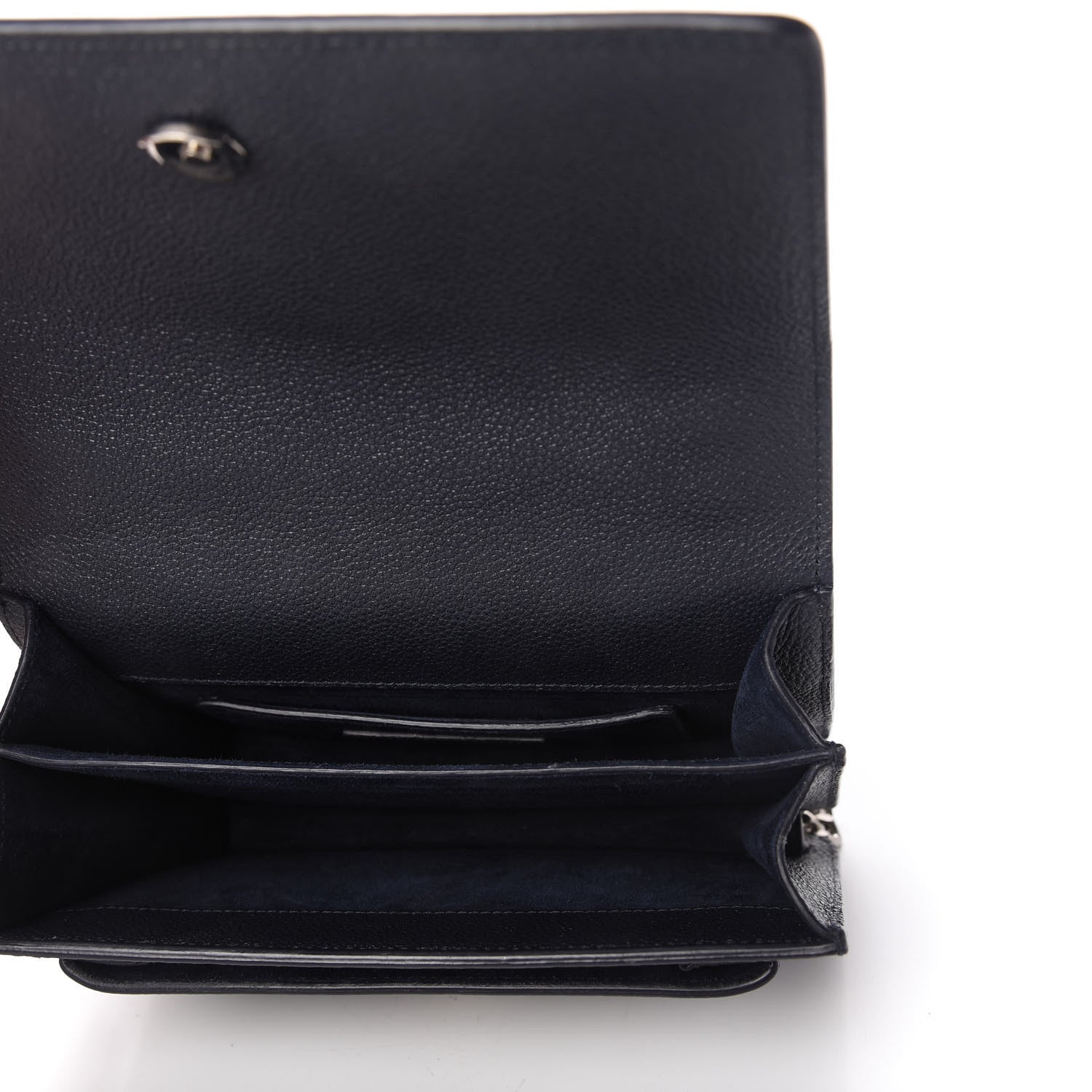 Saint Laurent Grained Calfskin Small Monogram Sunset Navy Blue 5 of 9