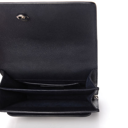 Saint Laurent Grained Calfskin Small Monogram Sunset Navy Blue 5 of 9