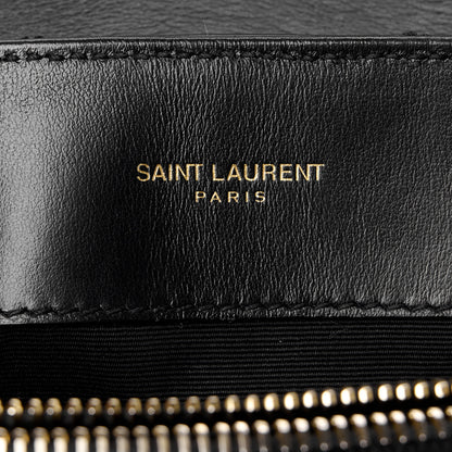 Saint Laurent Calfskin Y Quilted Monogram Small Loulou Chain Satchel Black 6 of 12