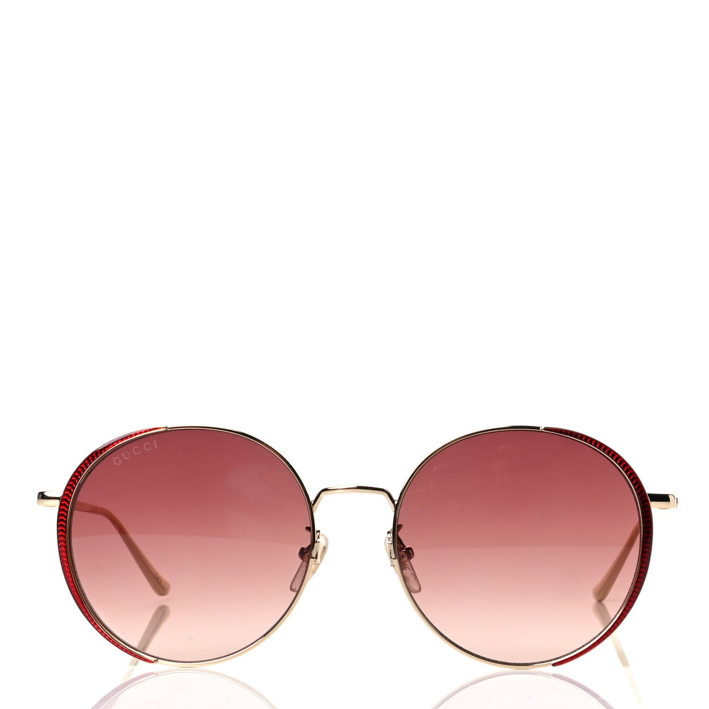 Round Sunglasses GG0401SK Gold Red