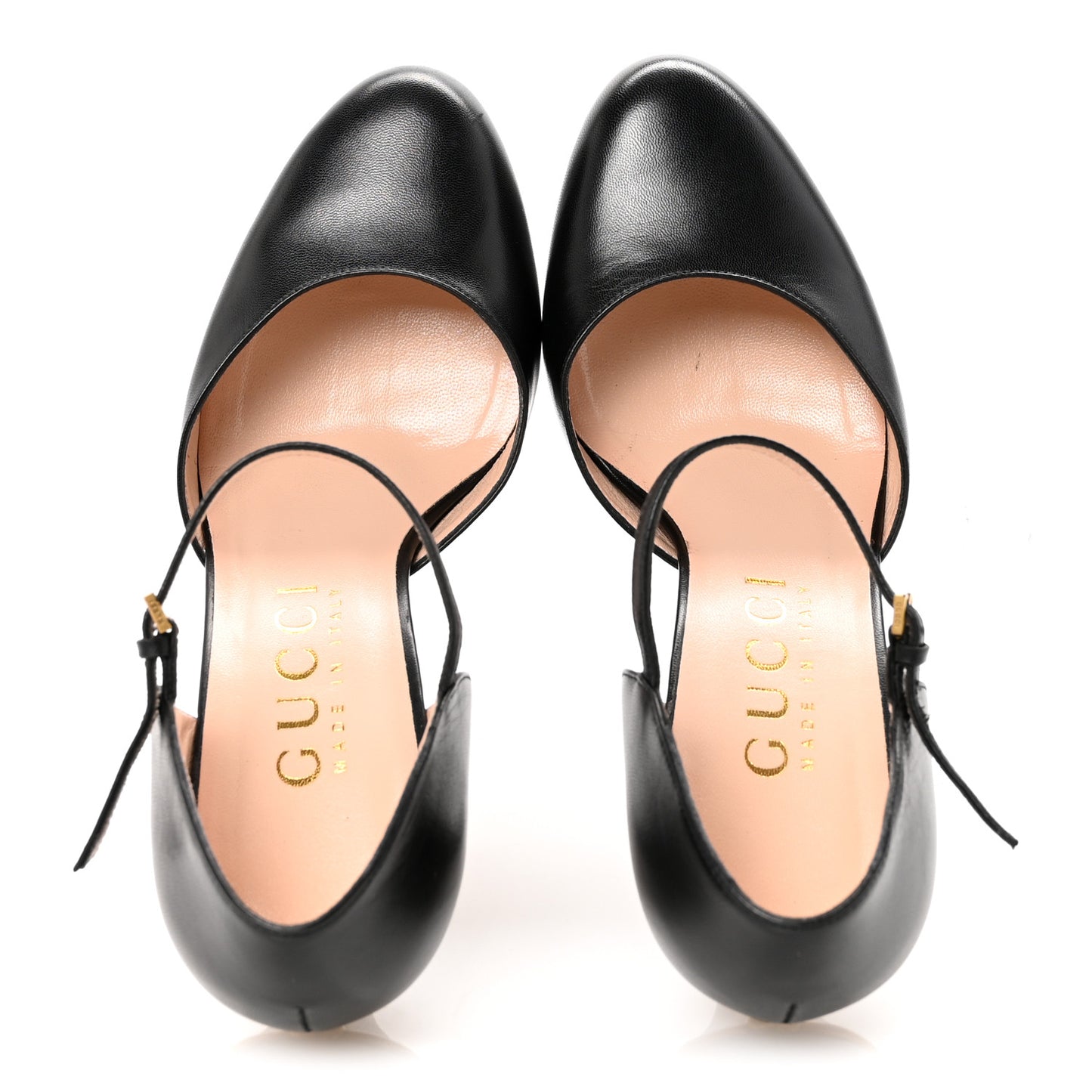 Malaga Kid Interlocking G Ankle Strap Platform Pumps 39 Black