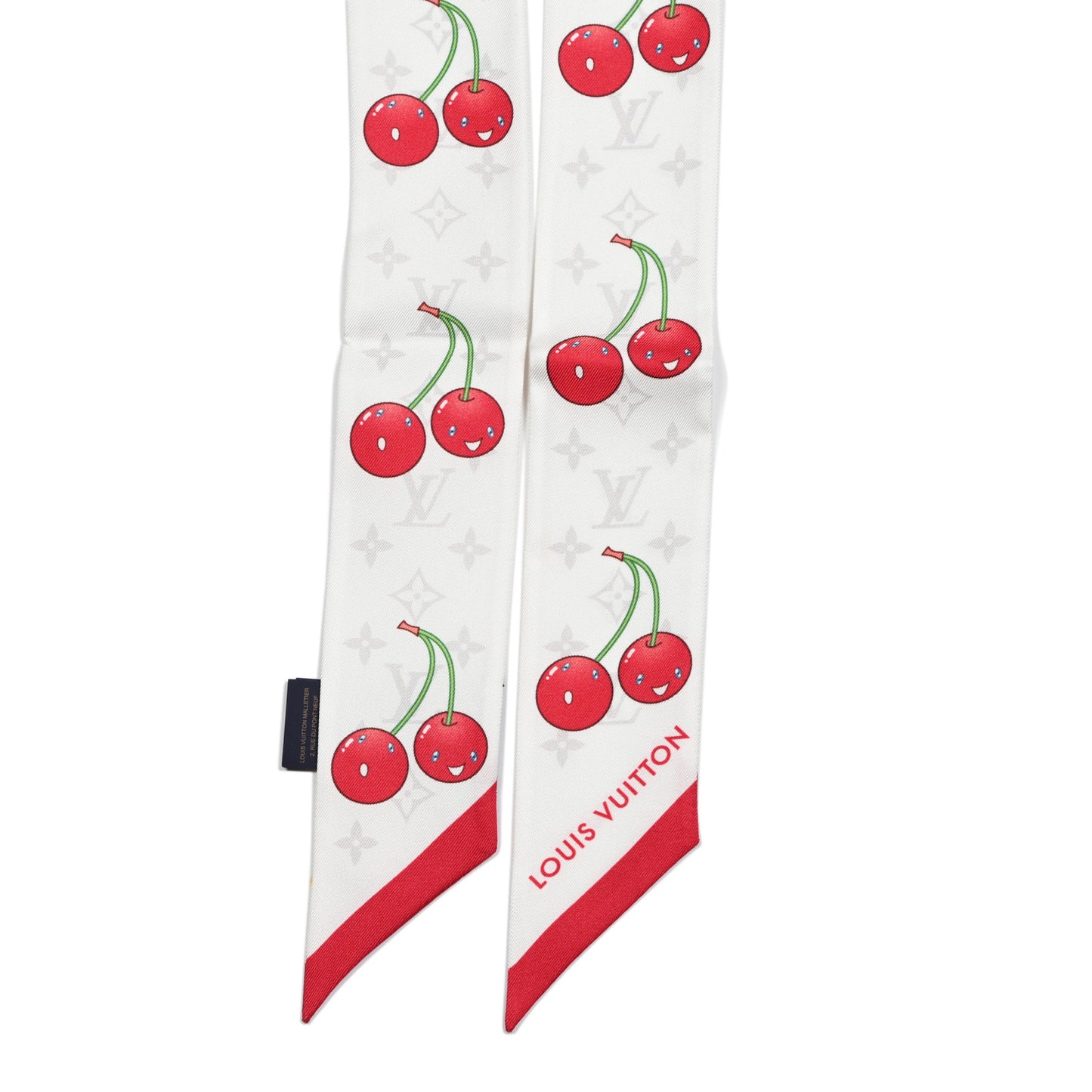 LV X TM Silk Monogram Cerises Bandeau White