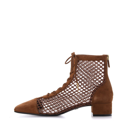 Christian Dior Suede Resille Naughtily-D 30mm Ankle Boots 41 Golden Brown 1 of 9