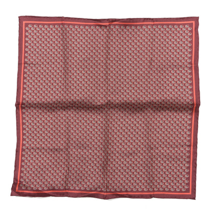 Gucci Silk Interlocking G Heart Square Scarf Red 1 of 3