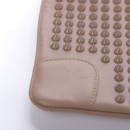 Christian Louboutin Calfskin Studded Loubiposh Chain Clutch Nude 11 of 13
