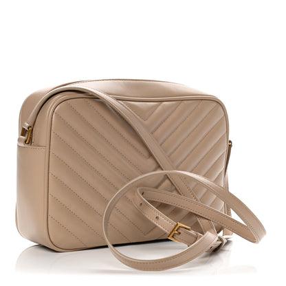 Saint Laurent Calfskin Matelasse Monogram Lou Camera Bag Nude Powder 2 of 10
