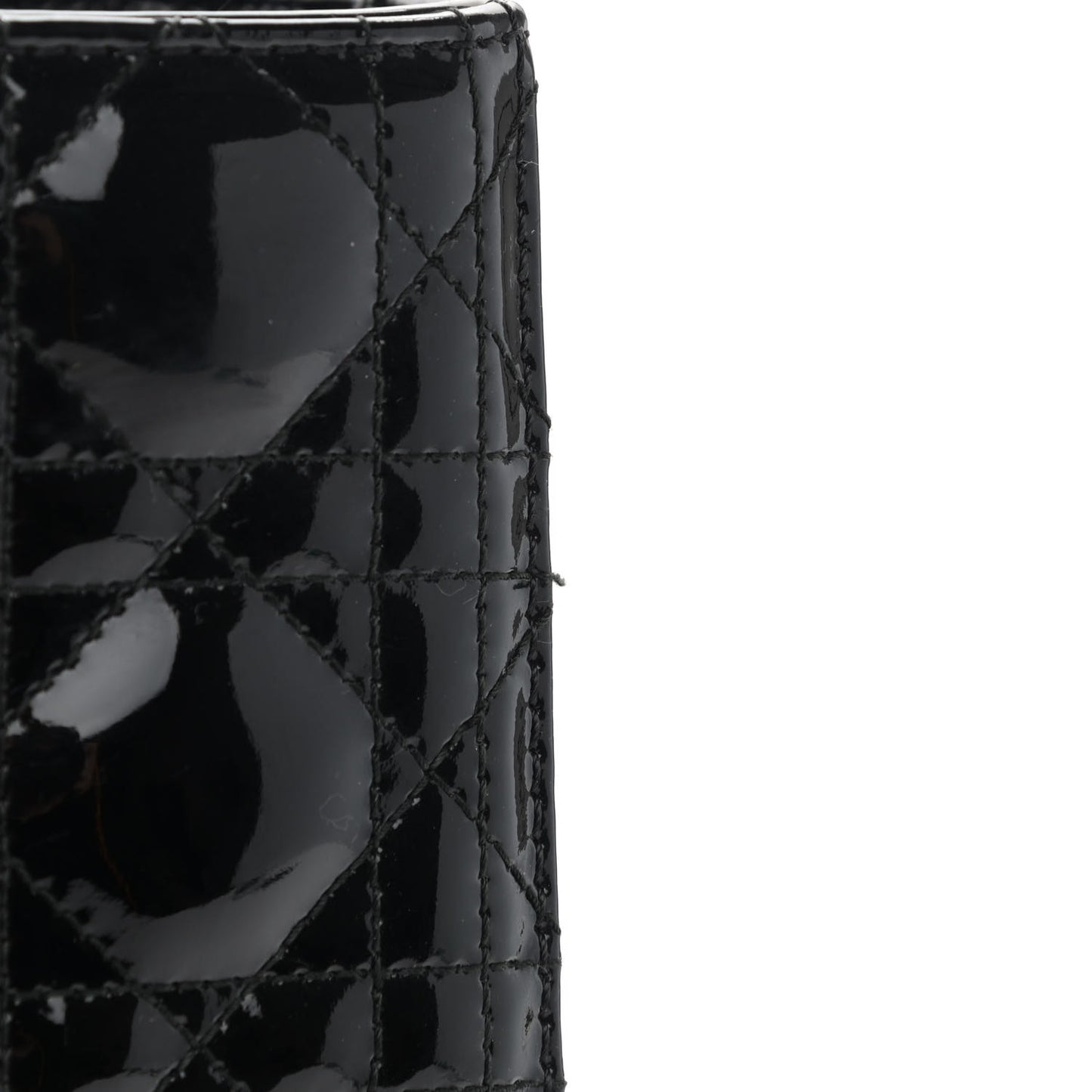 Patent Cannage Large Lady Dior Black