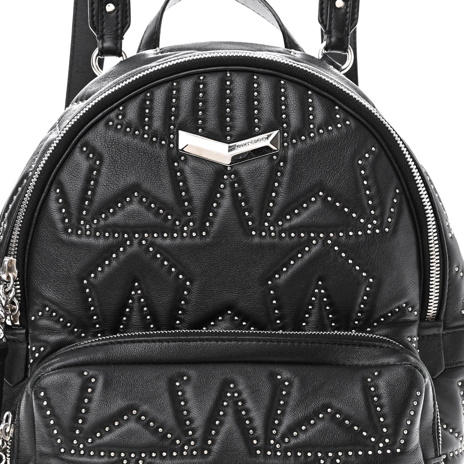 Jimmy Choo Nappa Star Quilted Studded Helia Backpack Black 6 of 11