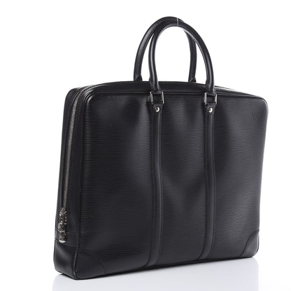 Louis Vuitton Epi Porte-Documents Voyage Briefcase Black 3 of 14