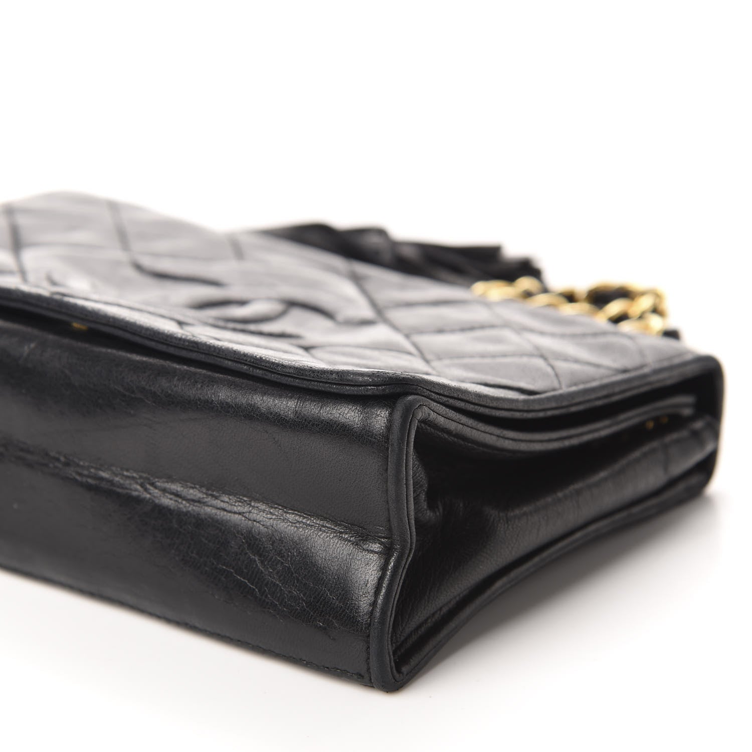 Chanel Lambskin Quilted Small Tassel Single Flap Black 7 of 11