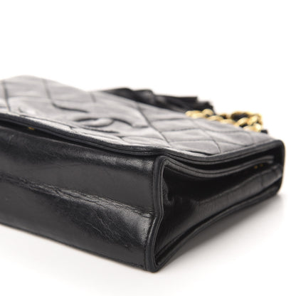 Chanel Lambskin Quilted Small Tassel Single Flap Black 7 of 11