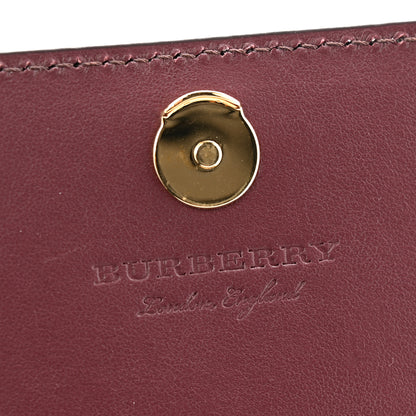 Burberry Grained Calfskin House Check Tartan Mix Hampshire Wallet On Chain Mahogany Red 6 of 9