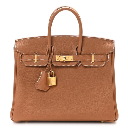 Hermes Togo Birkin 25 Gold 1 of 11