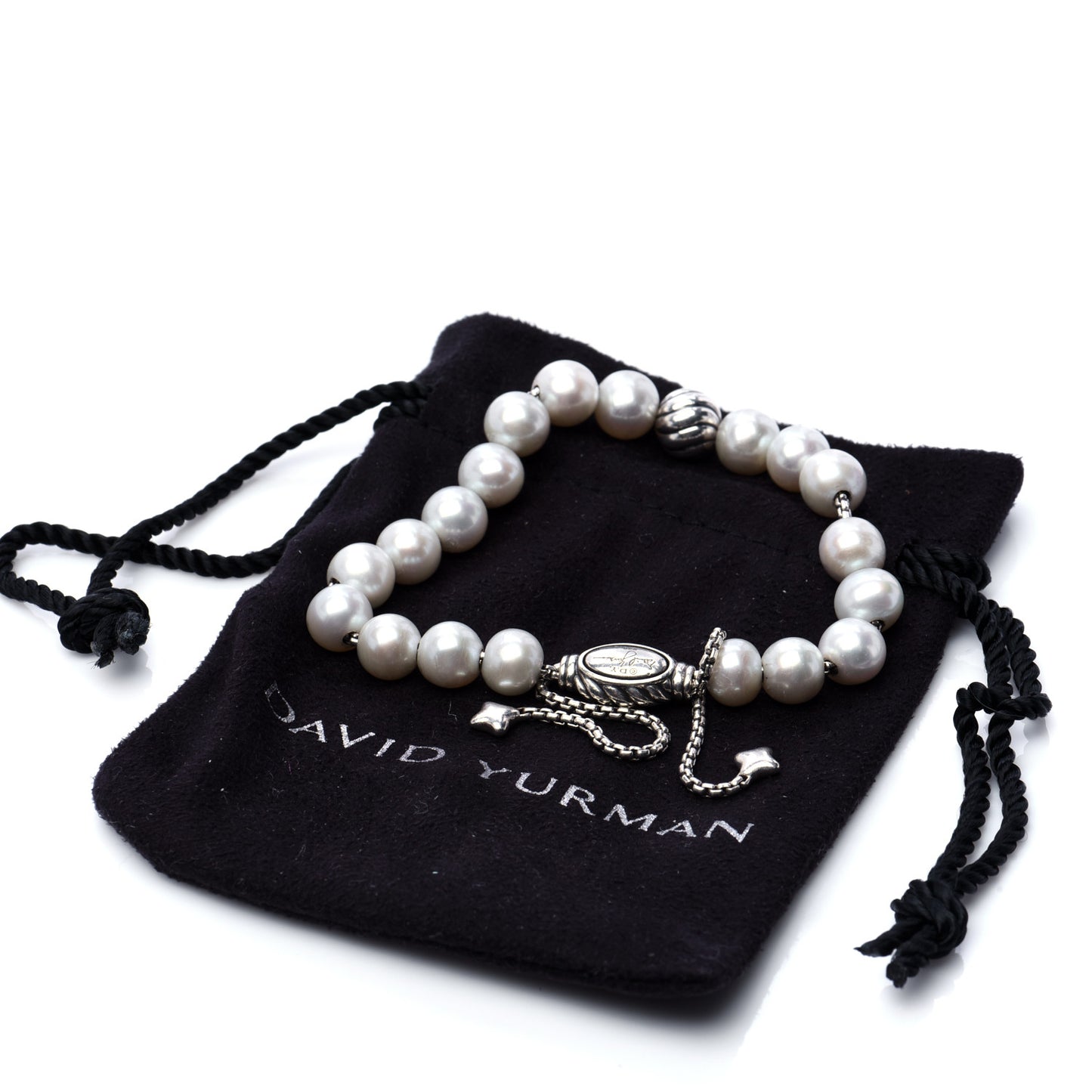 Sterling Silver Pearl 8mm Spiritual Bead Bracelet