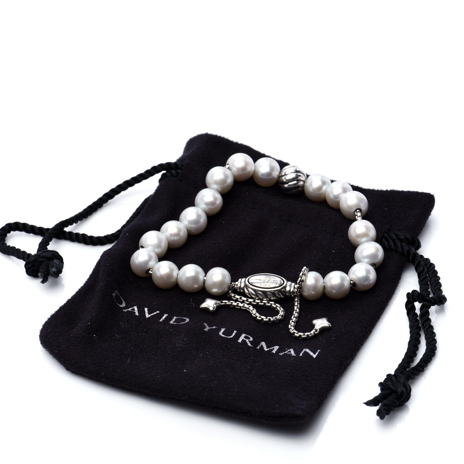 David Yurman Sterling Silver Pearl 8mm Spiritual Bead Bracelet 5 of 5