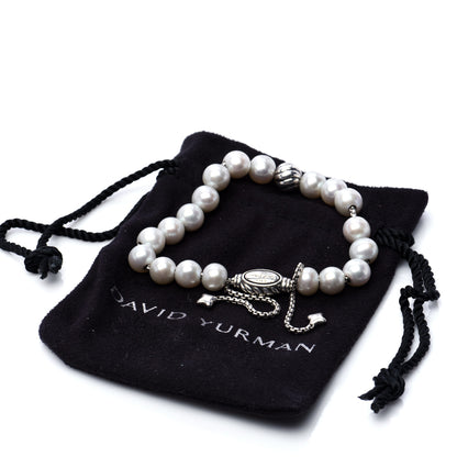 David Yurman Sterling Silver Pearl 8mm Spiritual Bead Bracelet 5 of 5
