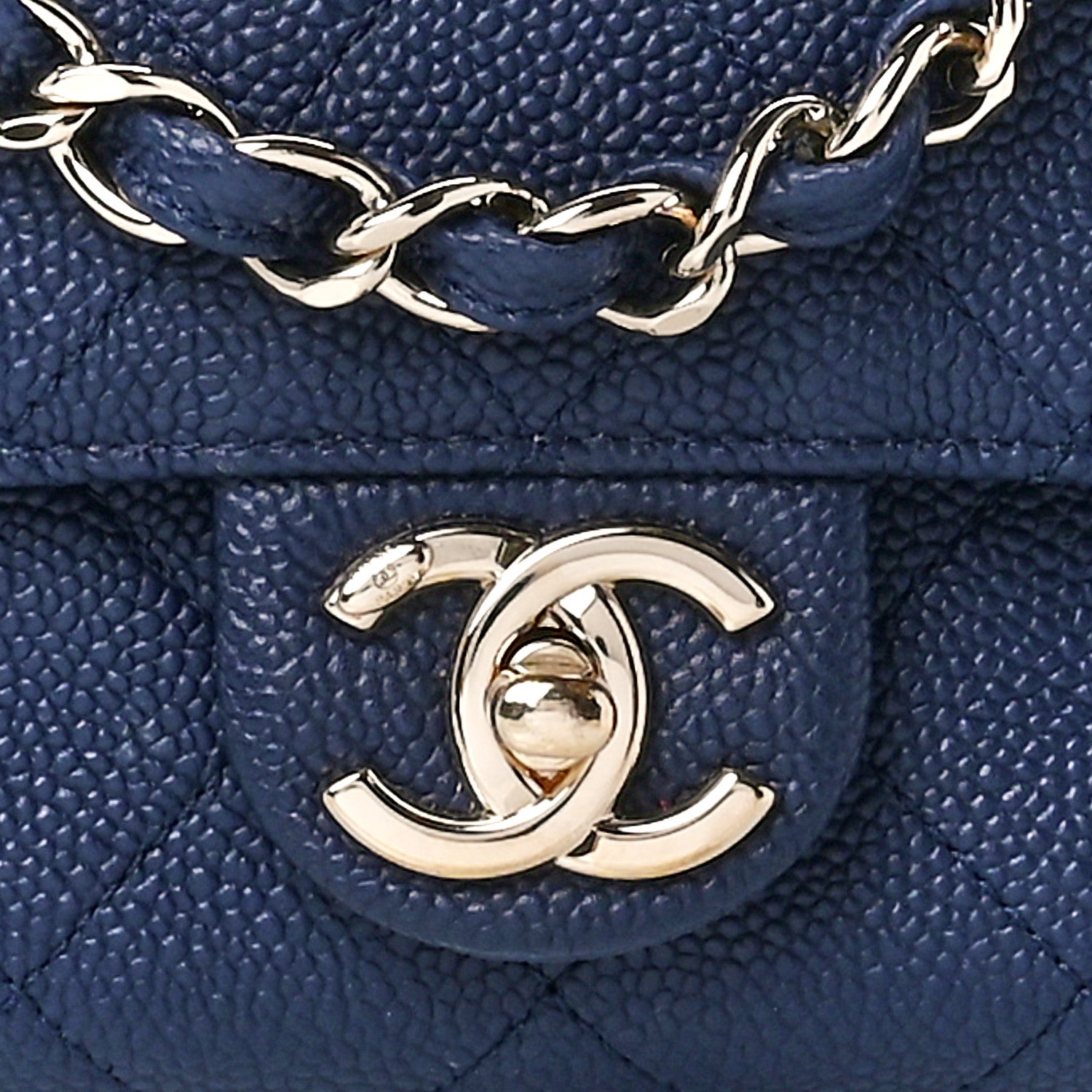 Chanel Caviar Quilted City Walk Flap Navy Blue 9 of 12