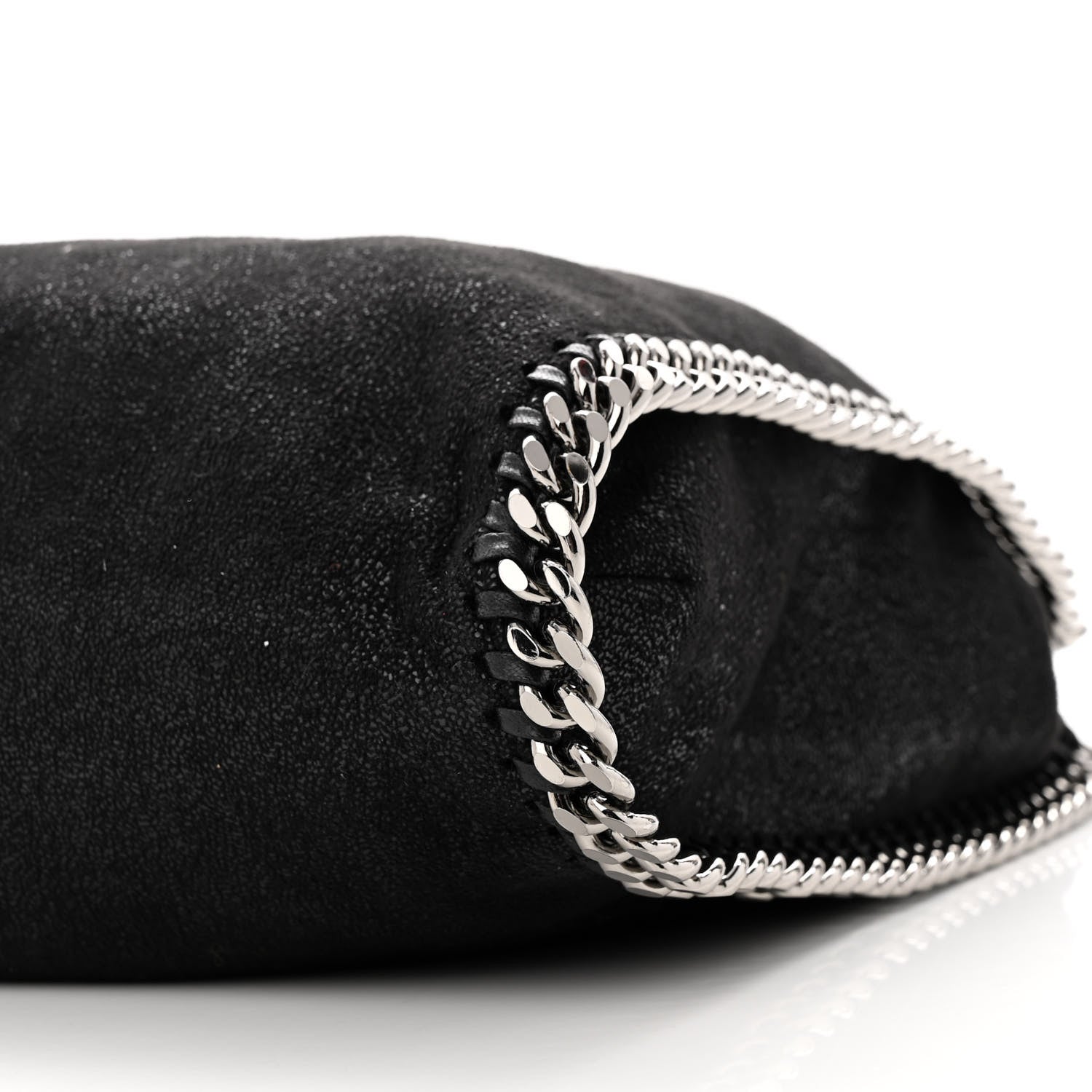 Stella McCartney Shaggy Deer Small Falabella Fold Over Tote Black 9 of 9