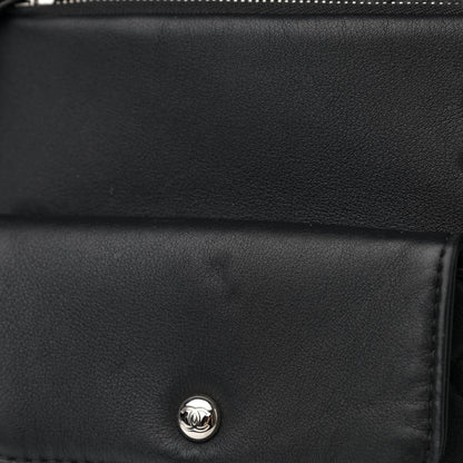 Chanel Calfskin Quilted Ultra Pocket Shopping Tote Black 11 of 13