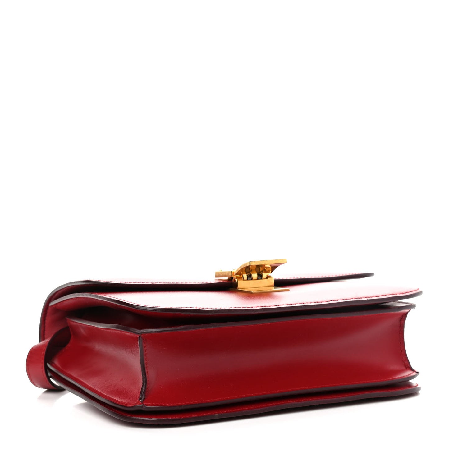 Box Calfskin Medium Classic Box Flap Bag Red