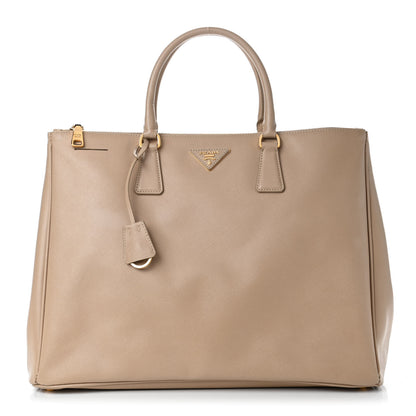 Prada Saffiano Lux Extra Large Galleria Double Zip Tote Sabbia 1 of 7