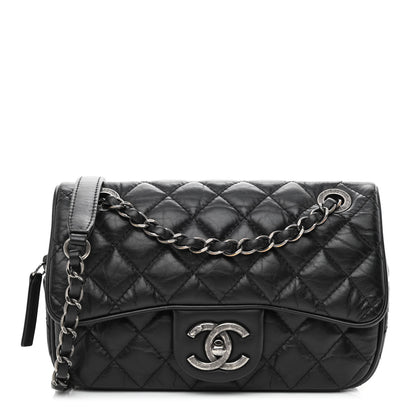Chanel Aged Calfskin Quilted Small Easy Flap Black 1 of 10