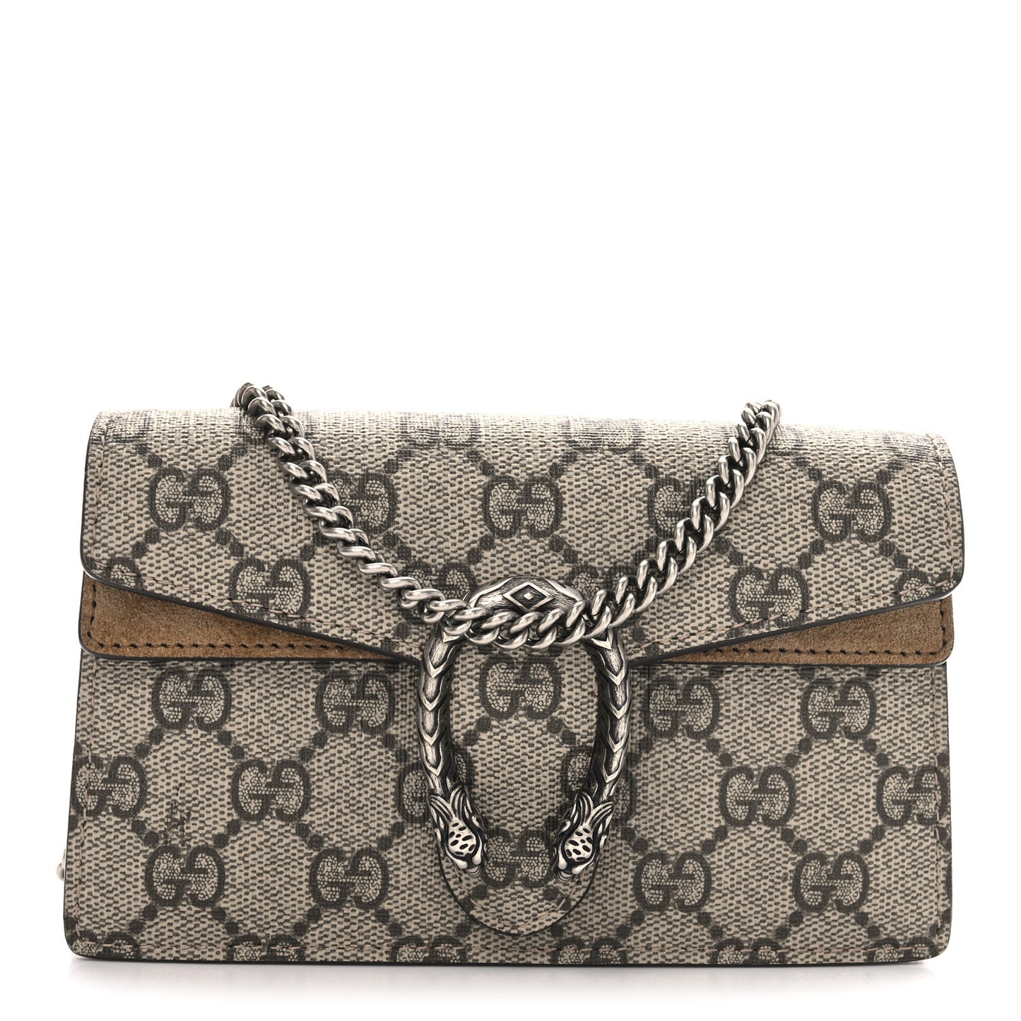 GG Supreme Monogram Super Mini Dionysus Shoulder Bag Taupe